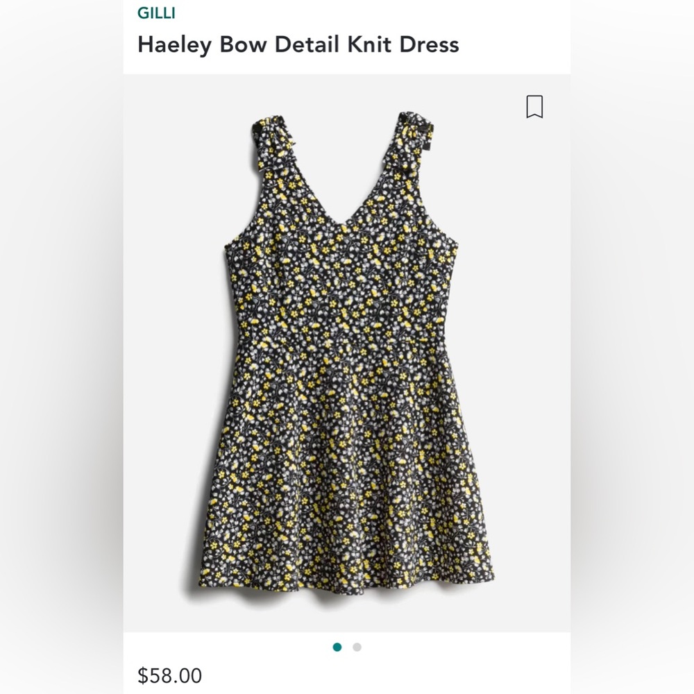Gilli stretch knit with bow detail dress.